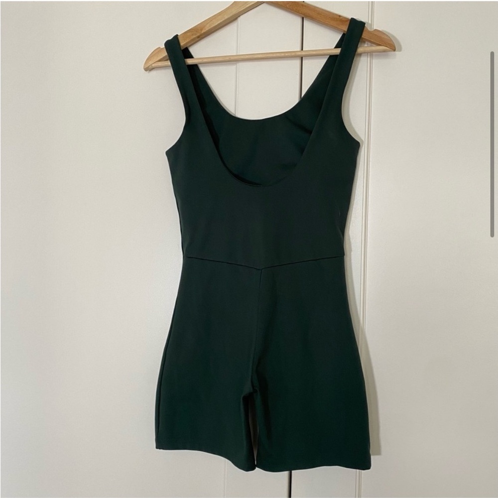 Girlfriend Collective Moss Bike Unitard Romper - Picture 4 of 8